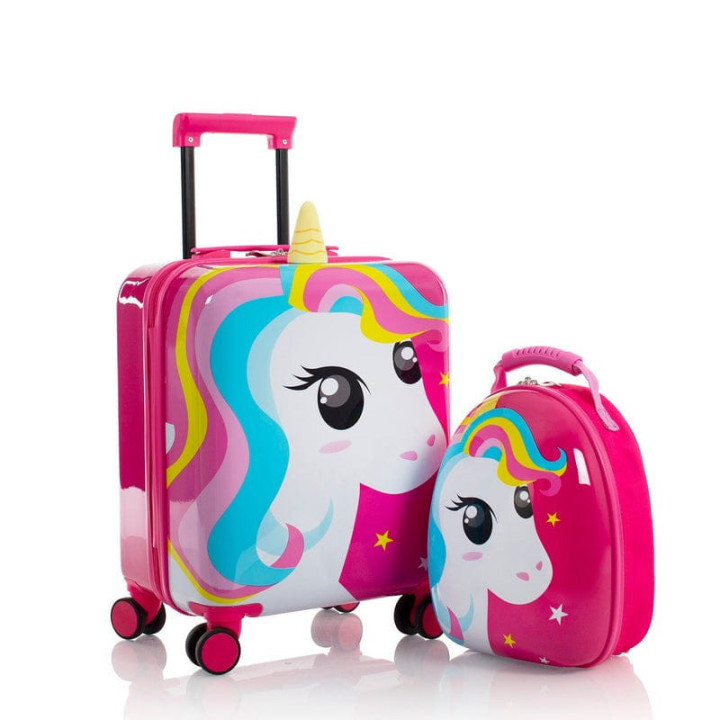 Zestaw Heys Tots Walizka + Plecak Unicorn 2w1 | luxwalizki.pl