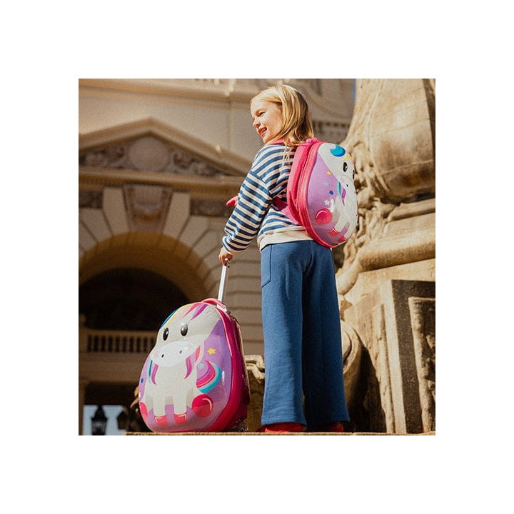 Zestaw Heys Walizka + Plecak Dinozaur 2w1 | luxwalizki.pl