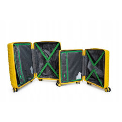 Zestaw walizek Benetton Yellow | topwalizki.pl