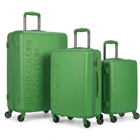 Zestaw walizek Benetton Green | luxwalizki.pl