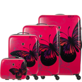 Zestaw walizek Madisson Pink Butterfly Motyl 4w1