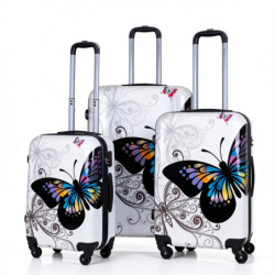Zestaw walizek Bagia Motyl | luxwalizki.pl
