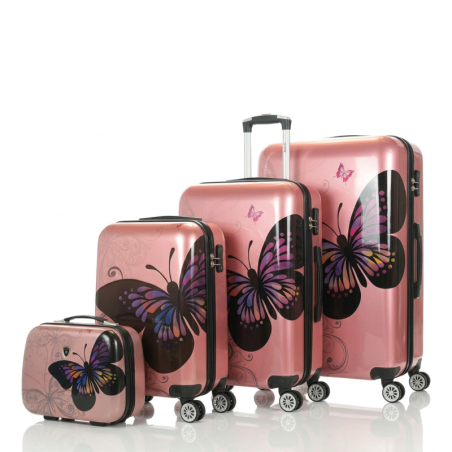 Zestaw walizek Madisson Rose Butterfly Motyl 4w1 | topwalizki.pl