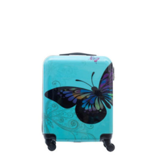 Walizka Bagia Motyl Niebieski Mała | luxwalizki.pl